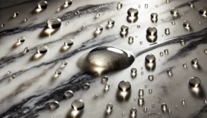 A-polished-marble-surface-with-water-droplets-on-it-demonstrating-water-resistance.-The-droplets-should-be-clearly-defined-spherical-and-scattered-.webp